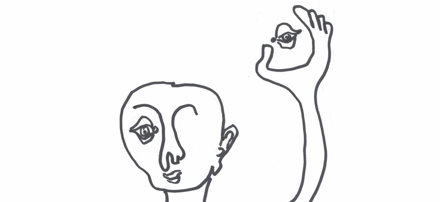 "Nous avons tous besoin que quelqu’un nous regarde" Art graphique