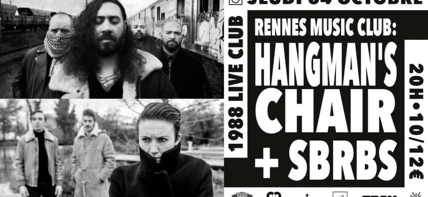 Rennes Music Club : Hangman&#039;s Chair + SBRBS Rock/Pop/Folk