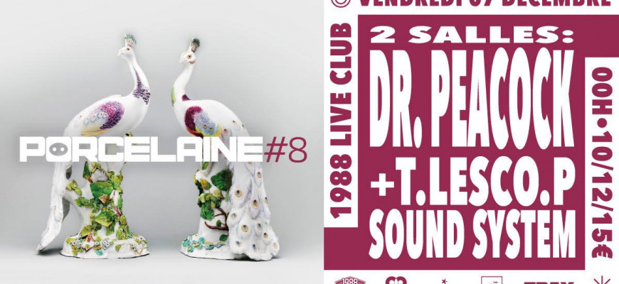 Porcelaine #8 : Dr Peacock + T.lesco.P Sound System Clubbing/Soirée